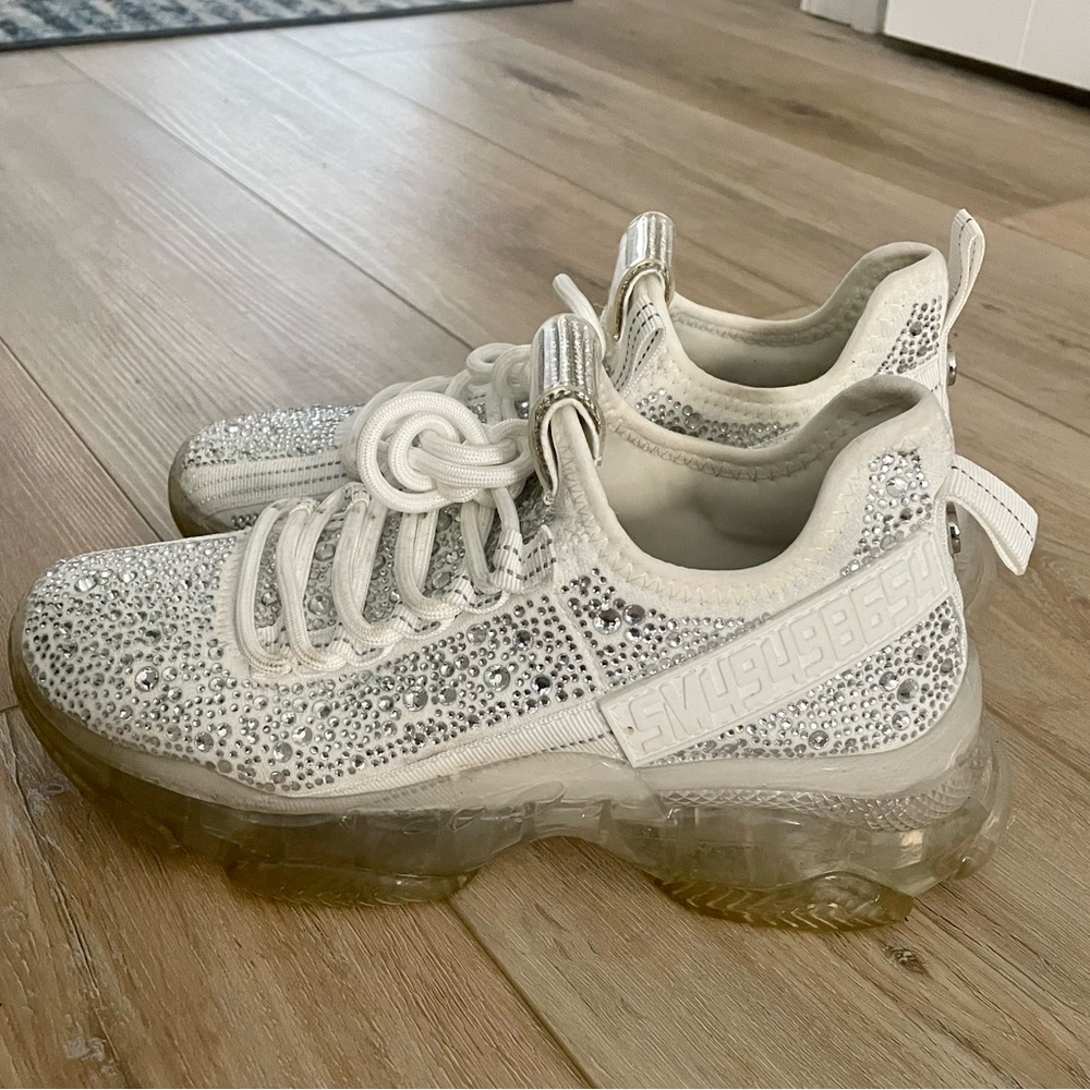Steve Madden rhinestone sparkle slip on sneakers size 7